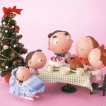 новогодний стол и елочка