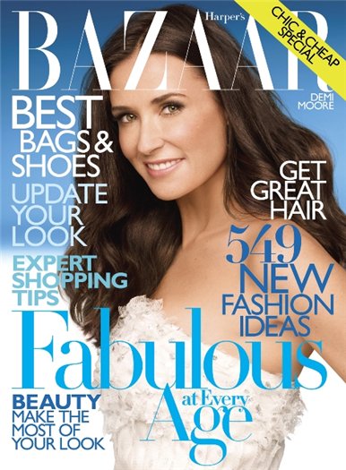 Деми Мур в Harper's Bazaar апрель 2010